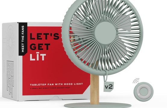 NUUK LIT v2 Cordless & Rechargeable 7 Inch Table Fan with Night Light & Remote Control | Auto Oscillation with 4 Wind Modes | BLDC Fan with Up To 17 Hour Run Time | Portable Table Fan for Home, Office