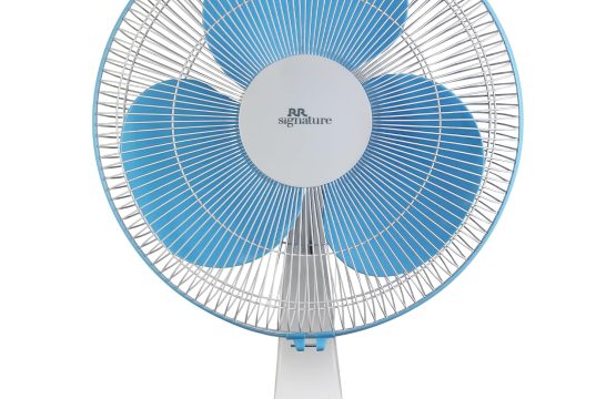 RR Signature Centaur 400 MM Table Fan For Home & Office|90 Degree Silent Oscillation | High Air Delivery | 3 Speed Setting | 2 Year Warranty 【White-Blue】